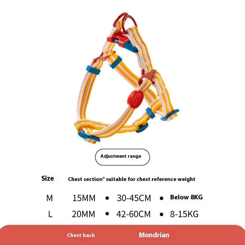 Retro Rope Dog Harness & Collar – Small & Medium Dogs”