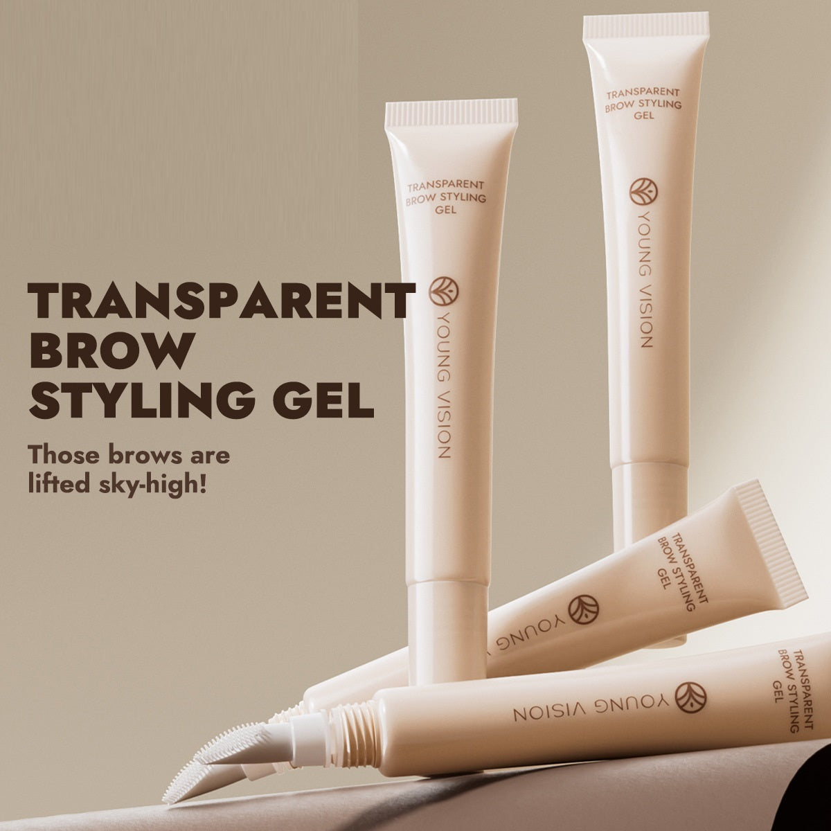 Transparent Eyebrow Gel Portable Silicone Bruch Head