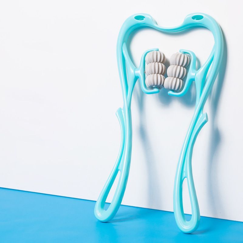 Multifunctional Manual Six-wheel Neck Massager, Roller Massage Tool