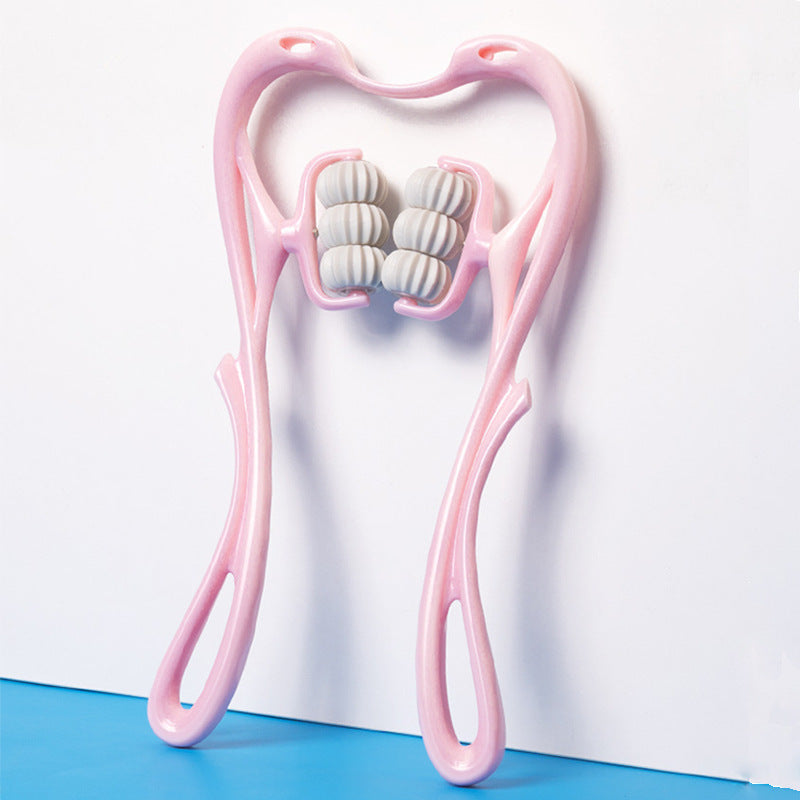 Multifunctional Manual Six-wheel Neck Massager, Roller Massage Tool